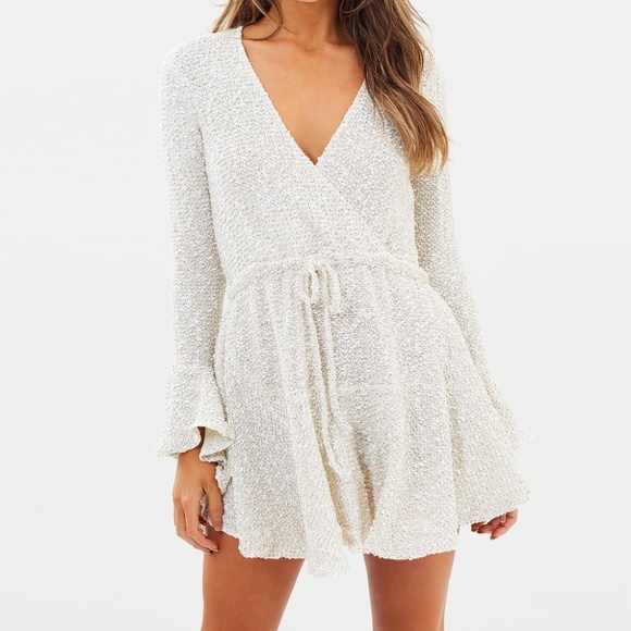 SHONAJOY Aimee Frill Cuff Drawstring Mini DressNWT - Picture 5 of 8